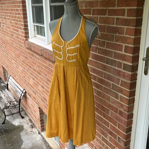 anthropologie yellow halter dress By Anthropologie Halter Slip Dress